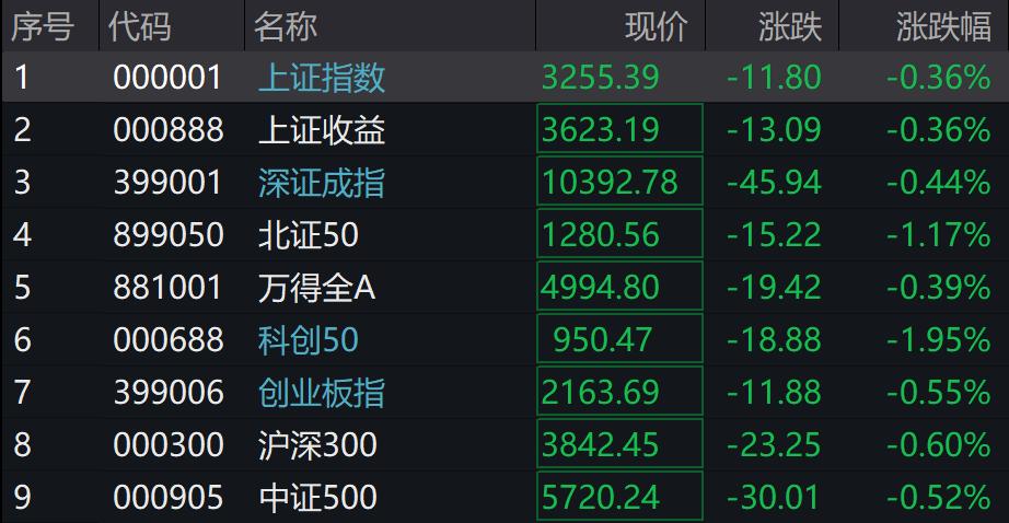 A股三大指数翻绿，但小盘、红利上涨，2900股飘红  -图1